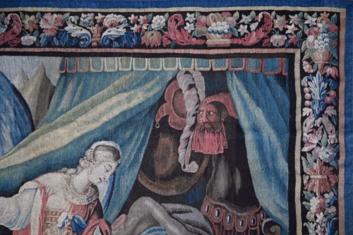 Antiquités - Tapisserie de la Manufacture Royale d’Aubusson du XVIIe.s - Judith et Holopherne