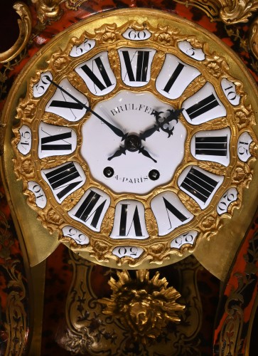 Pendule de cheminée en bronze doré et porcelaine fin du XIXe siècle - Horlogerie Style Napoléon III