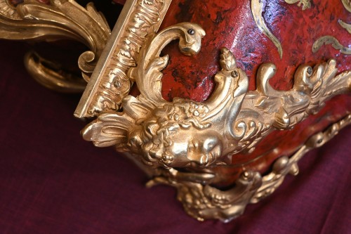 Napoléon III - Pendule de cheminée en bronze doré et porcelaine fin du XIXe siècle