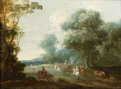 A skirmish in the forest - Pieter Meulener (1602 - 1654)