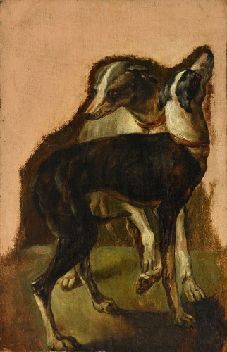 A study of two hunting dogs - Jan Fijt (1611 - 1661)