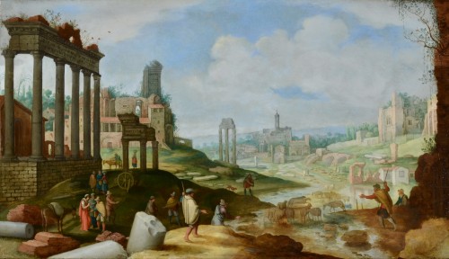 A View of the Forum, Rome - Willem II van Nieulandt (1584 - 1635)