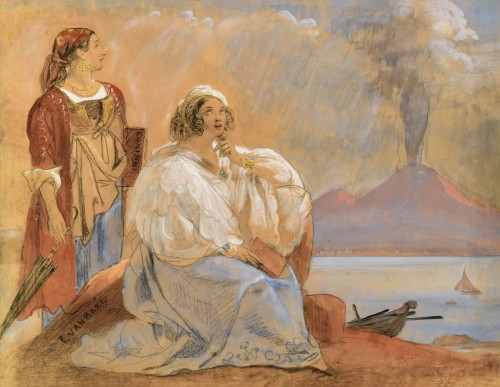 Corinne at Cape Misenum - Philippe-Jacques van Bree (1786 - 1871)