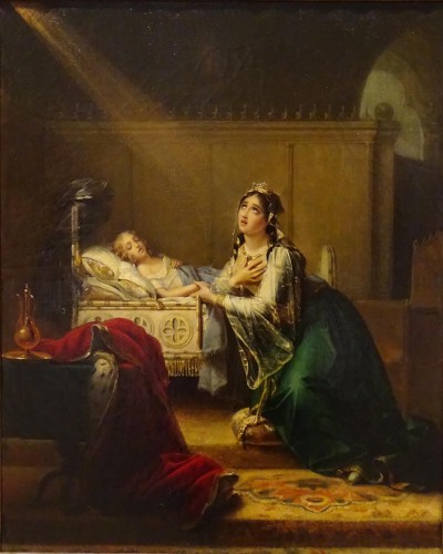 Tableaux et dessins Tableaux XIXe siècle - Julie Duvidal de Montferrier (1797 – 1865) - Le Suicide de Cléopâtre
