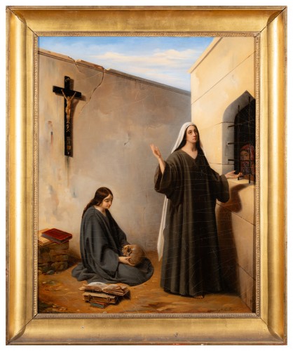 Augusta Lebaron-Desves (1806 – 1894) - Sainte Marane et sainte Cyr - Tableaux et dessins Style Louis-Philippe