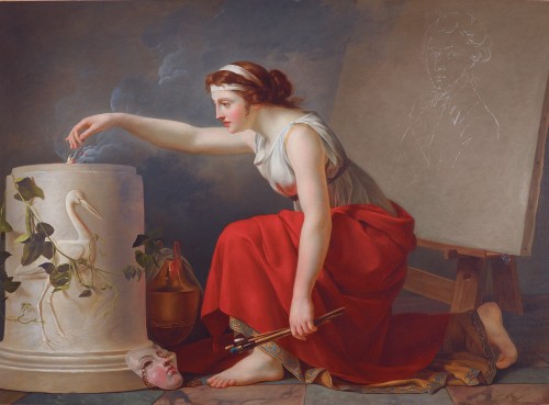Nanine VALLAIN (1767 – 1814) - Herminie parmi les Bergers - Tableaux et dessins Style Directoire