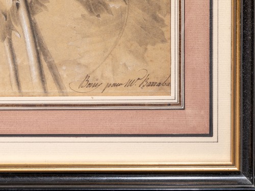 Tableaux et dessins Dessin, Aquarelle & Pastel - Augustin Thierriat (1789-1870) - Étude de Pavots