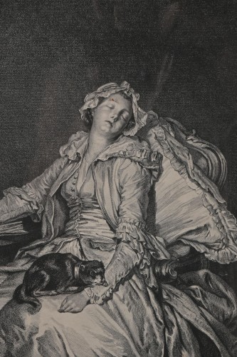 Paintings & Drawings  - Ariadne asleep - Attributed to Constance Mayer (1774-1821)