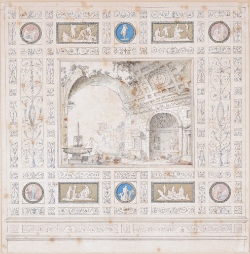 Charles-Louis Clérisseau (1721 -1820) Decor project for Catherine the Great