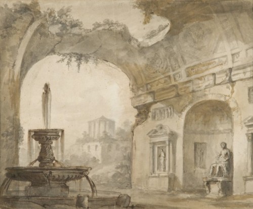 Charles-Louis Clérisseau (1721 - 1820) - Projet de décor pour Catherine II de Russie - Galerie Magdeleine