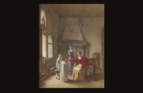 Jean-Baptiste Mallet (1759 – 1835) - Esquisse pour l'Obole - Tableaux et dessins Style 