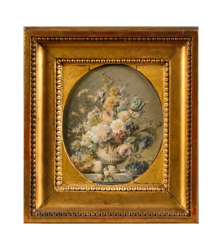 Gérard van Spaendonck  (1746-1822) - Bouquet de fleurs et fruits
