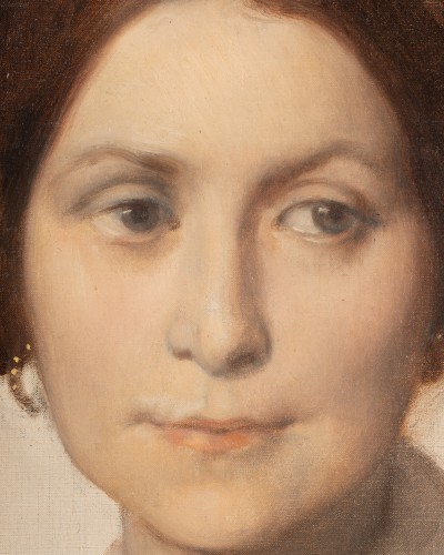 Antiquités - Paul Delaroche (Paris, 1797 – 1856) - Portrait Of Marie Jauvin d&#039;Attainvill