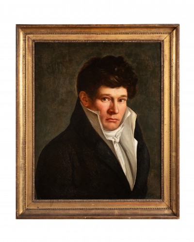 Tableaux et dessins Tableaux XIXe siècle - Charles Victoire Frédéric MOENCH (1784– 1867)  - Portrait de Jean-Baptiste Isabey