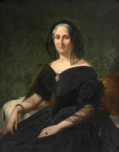 Louise DESNOS (1807 – 1878)  - Portrait d'Adèle Hugo - Galerie Magdeleine