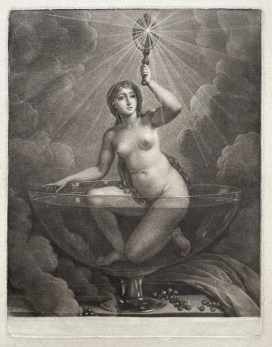 Émilie BOUNIEU(1767-1831)  - Hélène busy embroidering, sees Laodicé arrive - 