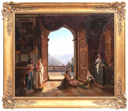 View of Lake Lugano - Aurèle Robert, 1849