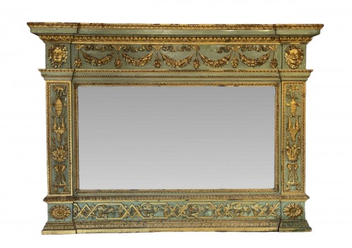 Wood and gilded stucco mirror, early 19th century