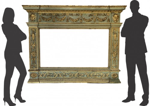 Miroir en bois et stuc doré, début du XIXe siècle - Miroirs, Trumeaux Style Restauration - Charles X
