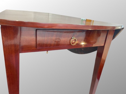 XIXe siècle - Table à volets en acajou époque Directoire dite "table de bibliothèque"