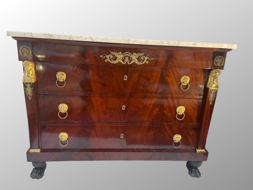 Antiquités - Commode en acajou d'époque Empire