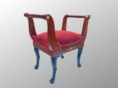 XIXe siècle - Tabouret Empire, modèle à Jarrets de félin