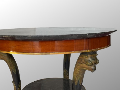 Empire pedestal table, &quot;Les Griffons&quot; model - Furniture Style Empire