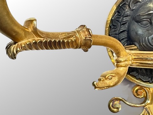19th century - Pair of Empire period sconces with lions