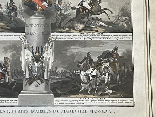Gravure à la gloire du Maréchal Massena, début du XIXe siècle - Empire