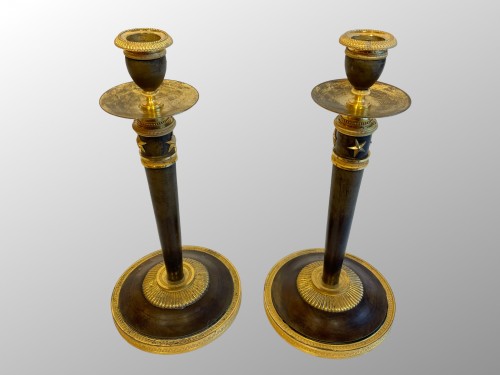 Pair of, Consulate period candlesticks - Lighting Style Empire