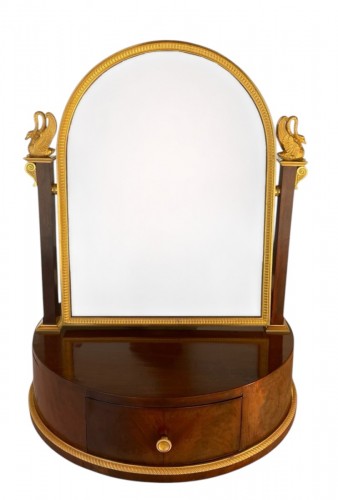 Psyché de table en acajou et bronzes dorés époque premier Empire.
