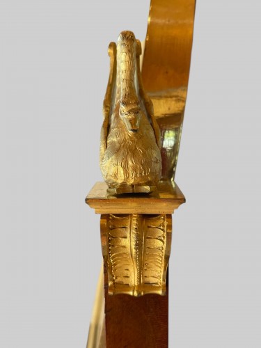XIXe siècle - Psyché de table en acajou et bronzes dorés époque Empire