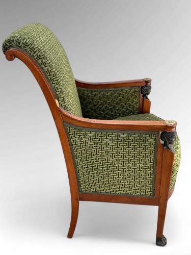 Bergère en acajou d'époque Consulat - Sièges Style Empire