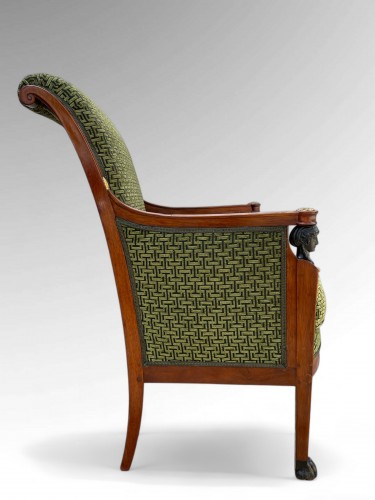 Sièges Fauteuil & Bergère - Bergère en acajou d'époque Consulat