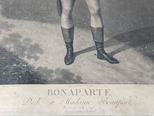 Grande gravure de Bonaparte à La Malmaison d'après Isabey - Galerie Maxime Fustier