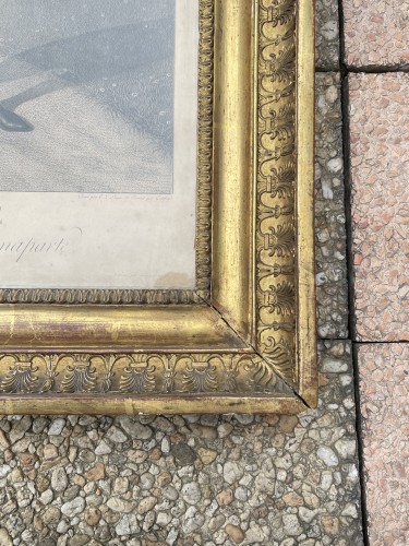 XIXe siècle - Grande gravure de Bonaparte à La Malmaison d'après Isabey
