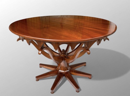 Mahogany pedestal table, Northern Italy, early 19th century - Furniture Style 