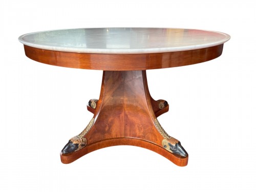 Table guéridon Empire en acajou