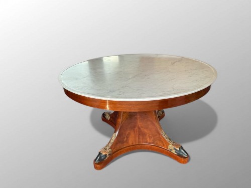 Table guéridon Empire en acajou - Mobilier Style Empire