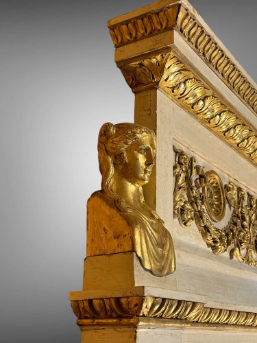 Trumeau aux cariatides grecques époque Empire - Miroirs, Trumeaux Style Empire