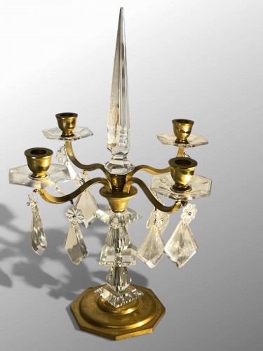 Baccarat - Paire de girandoles vers 1940 - Luminaires Style Art Déco