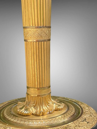 Luminaires Bougeoirs et Chandeliers - Paire de bougeoirs en bronze doré époque premier Empire