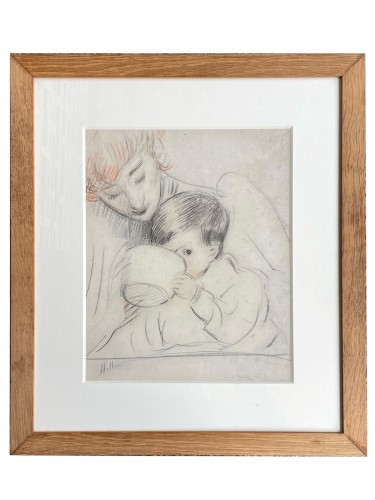 Dessin au fusain sur papier - Paul César Helleu (1859 - 1927)