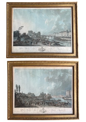 Paire de gravures d'après Demachy et gravées par Descourtis - Fin du XVIIIe siècle