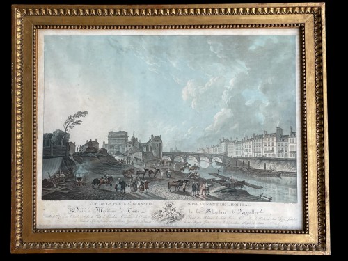 Paire de gravures d'après Demachy et gravées par Descourtis - Fin du XVIIIe siècle - Gravures et livres anciens Style Louis XVI