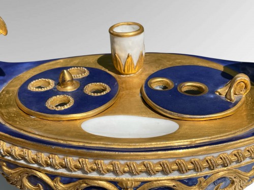 Encrier en porcelaine de Paris début du XIXe siècle - Galerie Maxime Fustier