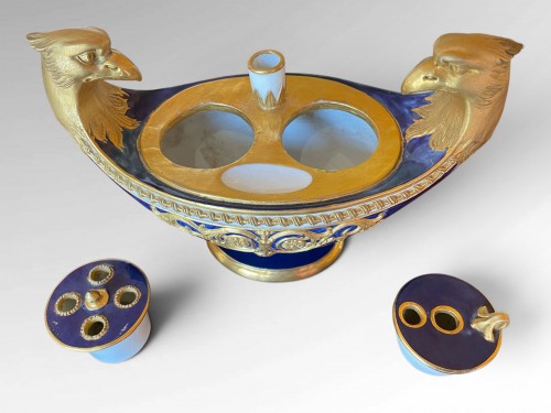 XIXe siècle - Encrier en porcelaine de Paris début du XIXe siècle