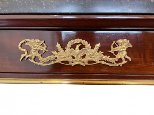 Mobilier Console - Console en acajou et bronzes dorés d'époque Empire