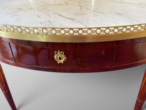  - Très grande table bouillotte en acajou, fin du XVIIIe début du XIXe