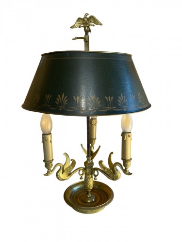Lampe bouillotte en bronze doré fin du XIXe siècle